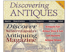 Tablet Screenshot of discoveringantiques.com
